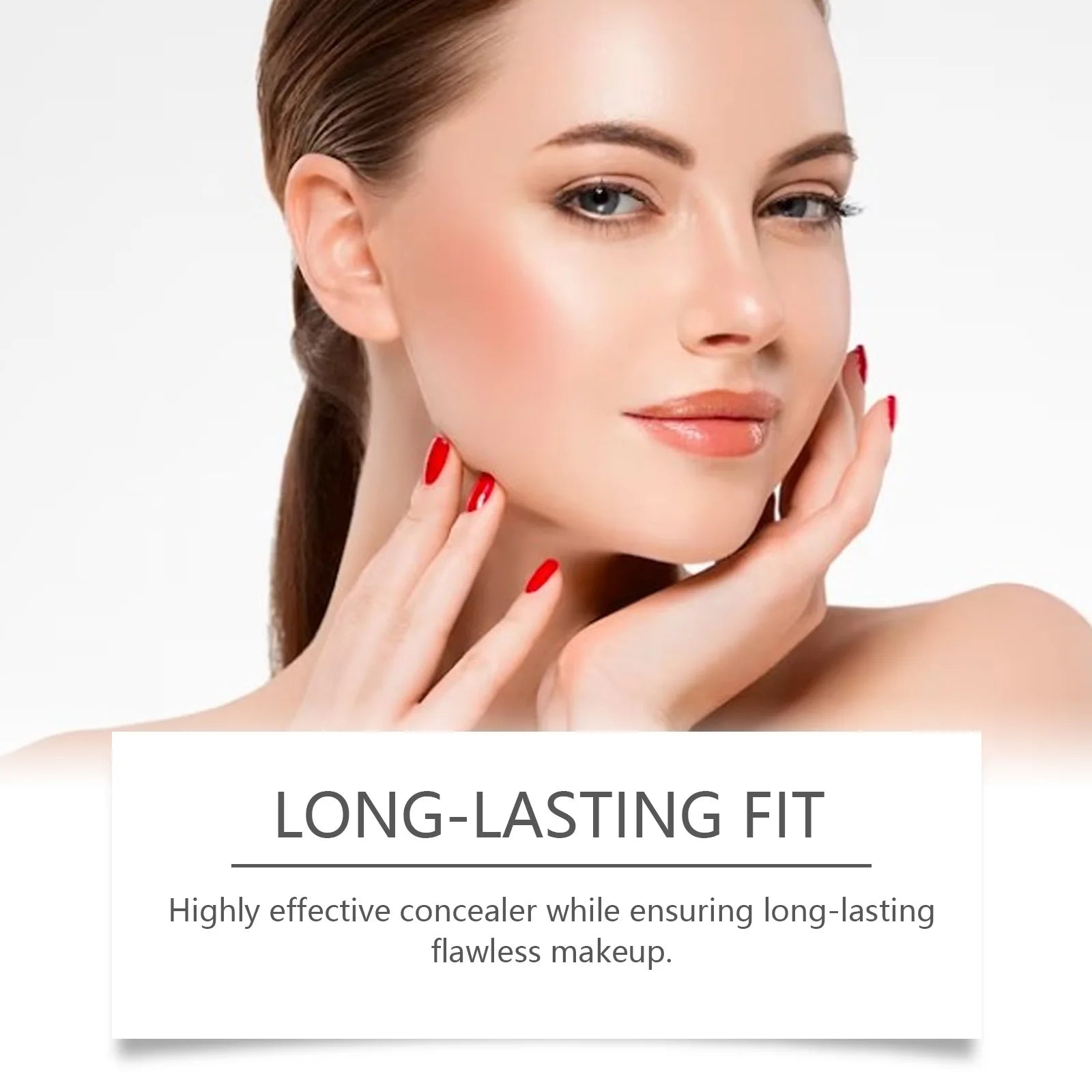 Face Foundation Oil Control Sweatproof Natural Finish Glow Skin Brightening High Coverage Makeup Base Foundation Cream 5G