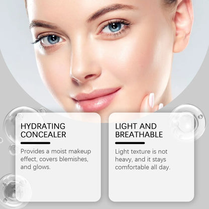Face Foundation Oil Control Sweatproof Natural Finish Glow Skin Brightening High Coverage Makeup Base Foundation Cream 5G